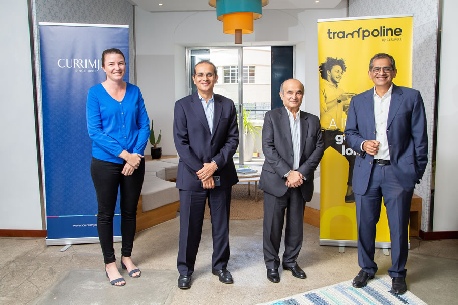 Bashirali Currimjee with the Currimjee Group executive leadership team in Mauritius