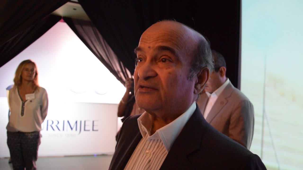 Bashirali Currimjee speaking about the Currimjee Group's telecommunications vision in Mauritius